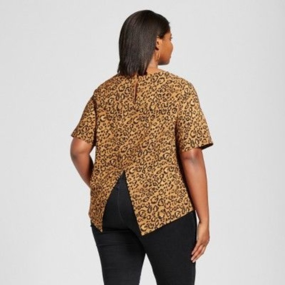 New AVA & VIV Animal Print Back Detail Blouse [B6] - Picture 2 of 8